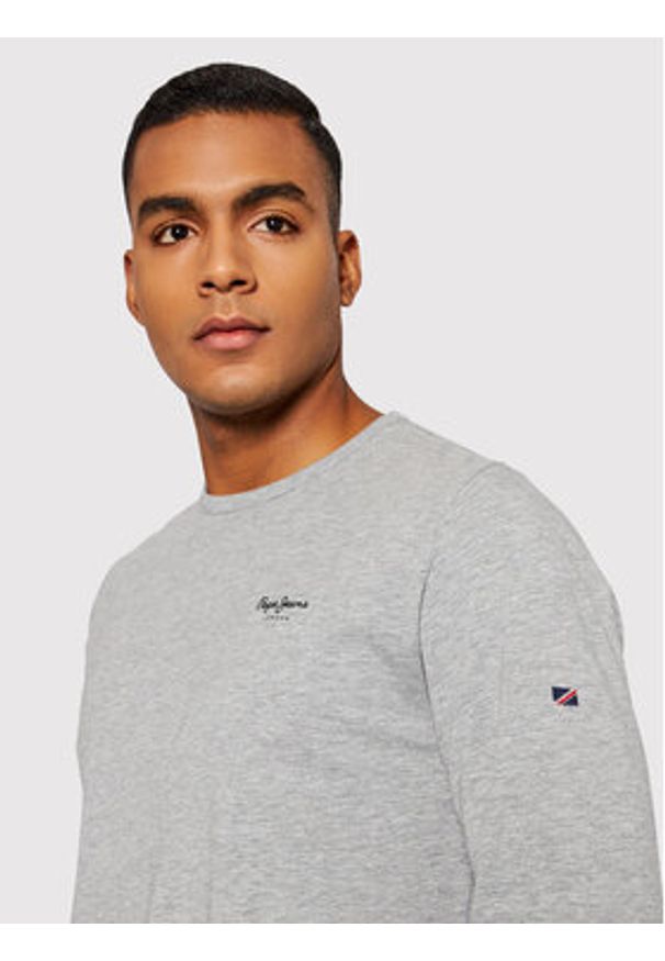 Pepe Jeans Longsleeve Original Basic 2 Long N PM508211 Szary Slim Fit. Kolor: szary. Materiał: bawełna. Długość rękawa: długi rękaw