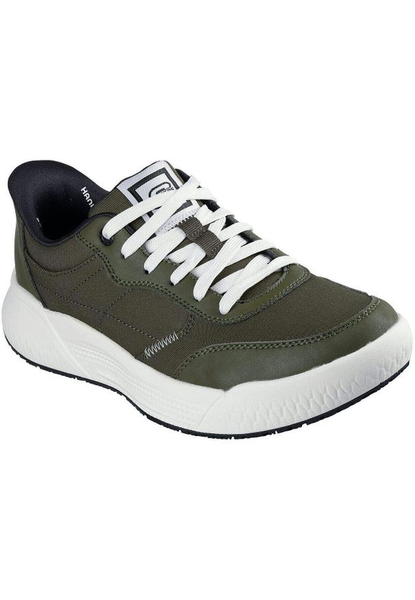 skechers - Adidasy Skechers Cyrus - Raiden, Mężczyźni. Kolor: zielony. Materiał: skóra ekologiczna, materiał