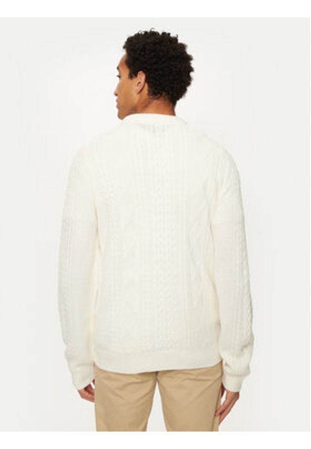 U.S. Polo Assn. Sweter MUP2808 Écru Regular Fit. Typ kołnierza: polo. Materiał: syntetyk