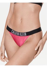 Calvin Klein Swimwear Dół od bikini KW0KW02019 Różowy. Kolor: różowy. Materiał: syntetyk