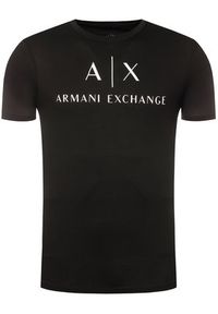 Armani Exchange T-Shirt 8NZTCJ Z8H4Z 1200 Czarny Slim Fit. Kolor: czarny. Materiał: bawełna