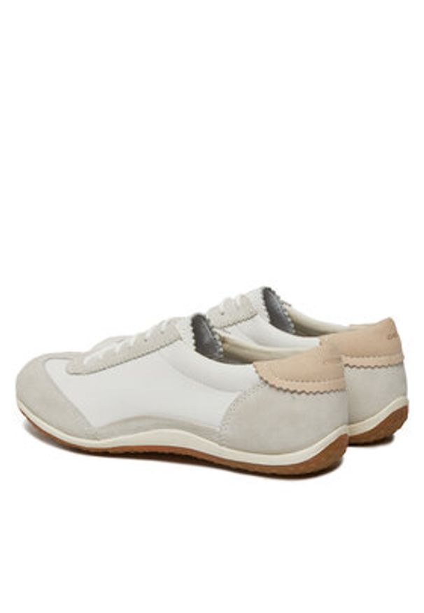 Geox Sneakersy D Vega D3509A 022Y3 C0818 Biały. Kolor: biały. Materiał: skóra