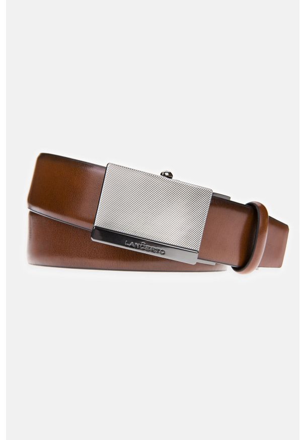 Lancerto - Pasek Jasnobrązowy Automat Coen 7. Kolor: brązowy. Materiał: skóra. Styl: casual, elegancki