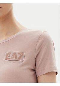 EA7 Emporio Armani T-Shirt 7W000492 AF10373 U4079 Różowy Regular Fit. Kolor: różowy. Materiał: bawełna #3