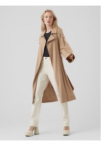 Vero Moda Trencz Bella 10252979 Beżowy Relaxed Fit. Kolor: beżowy. Materiał: wiskoza #5