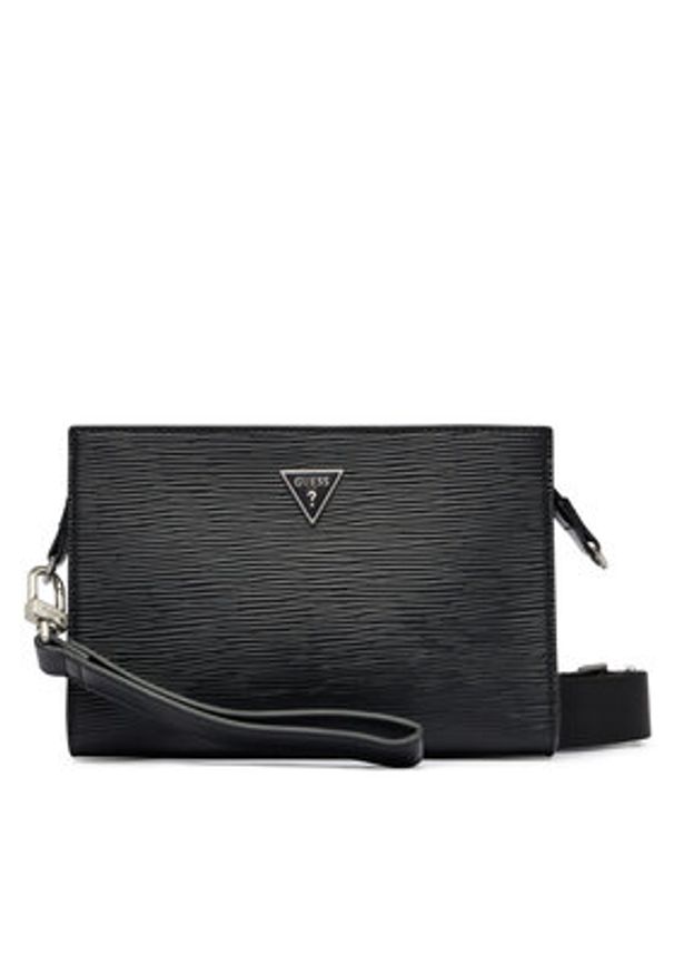 Guess Saszetka HMMIPW P6257 Czarny. Kolor: czarny. Materiał: skóra