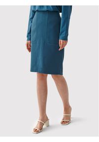Tatuum Spódnica midi Diya T2216.175 Niebieski Slim Fit. Kolor: niebieski. Materiał: wiskoza