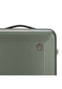 Wittchen - Duża walizka z ABS-u delikatnie żłobiona. Kolor: zielony. Materiał: guma. Wzór: kolorowy #8