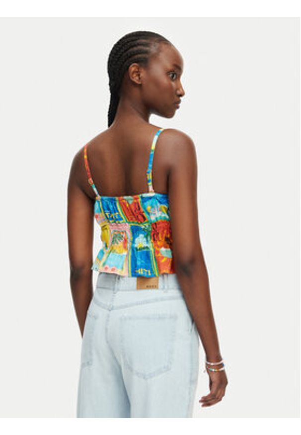 Roxy Top Atlas Palmy Daze ERJWT03669 Kolorowy Regular Fit. Materiał: bawełna. Wzór: kolorowy