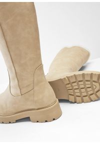 bonprix - Kozaki. Kolor: beżowy. Sezon: zima #2