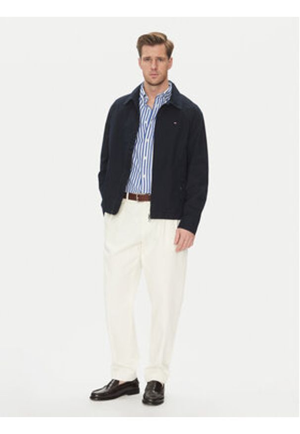 TOMMY HILFIGER - Tommy Hilfiger Kurtka przejściowa MW0MW38715 Granatowy Regular Fit. Kolor: niebieski. Materiał: bawełna