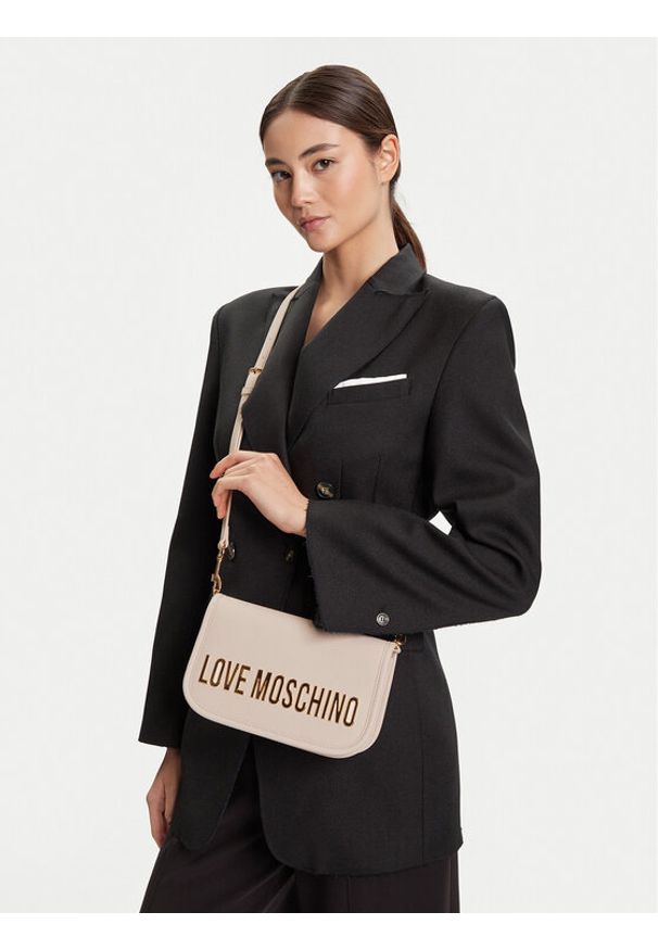 Love Moschino - LOVE MOSCHINO Torebka JC4028PP1NKD0110 Beżowy. Kolor: beżowy. Materiał: skórzane