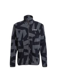 Adidas - Bluza Terrex Multi Printed Full-Zip Fleece. Kolor: wielokolorowy, czarny, szary. Materiał: polar, materiał
