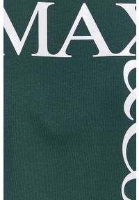 MAX&Co. t-shirt bawełniany kolor zielony. Okazja: na co dzień. Kolor: zielony. Materiał: bawełna. Wzór: nadruk. Styl: casual #4