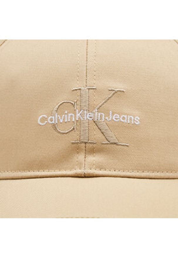 Calvin Klein Czapka z daszkiem Monologo Embro K50K512180 Beżowy. Kolor: beżowy. Materiał: bawełna