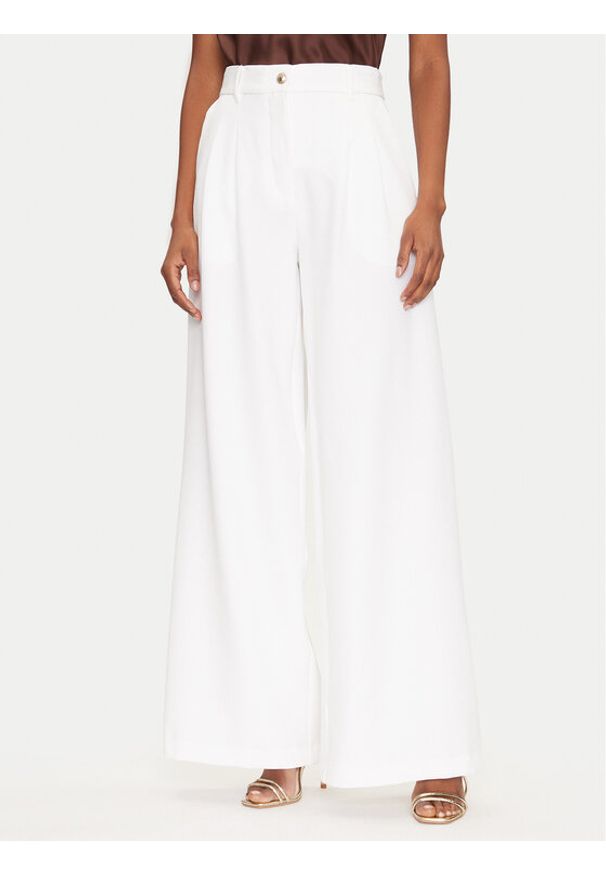 Guess Spodnie palazzo W5GB02 WH9Y2 Biały Wide Leg. Kolor: biały. Materiał: syntetyk