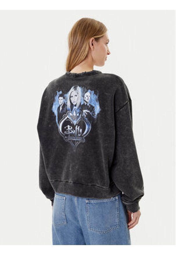 Adidas - adidas Bluza 20th Century Fox Disney JX1276 Czarny Oversize. Kolor: czarny. Materiał: bawełna. Wzór: motyw z bajki