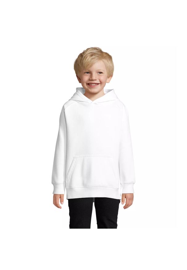 SOL'S - Bluza z kapturem dla dzieci Sol's Stellar. Typ kołnierza: kaptur. Kolor: biały