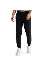 Spodnie Alpha Industries Nylon Cargo Jogger 10620003 - czarne. Kolor: czarny. Materiał: nylon. Wzór: aplikacja