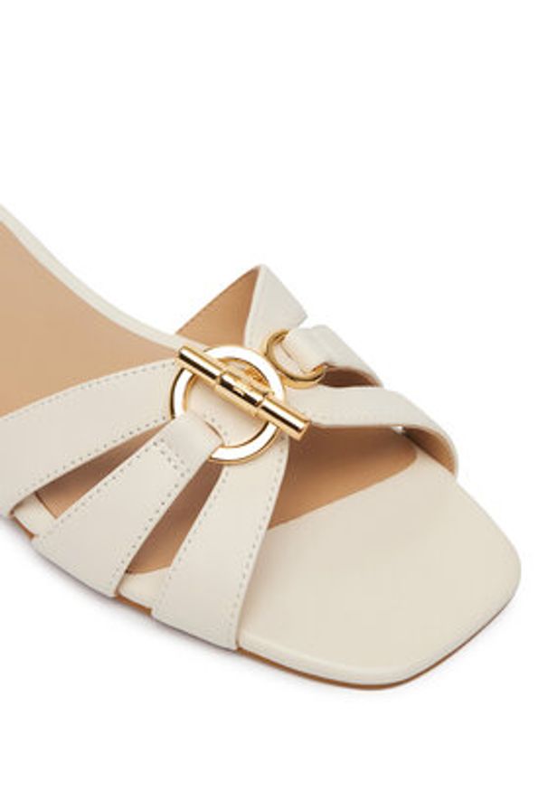 Lauren Ralph Lauren - LAUREN RALPH LAUREN Klapki Blaike 802982875007 Biały. Kolor: biały. Materiał: skóra