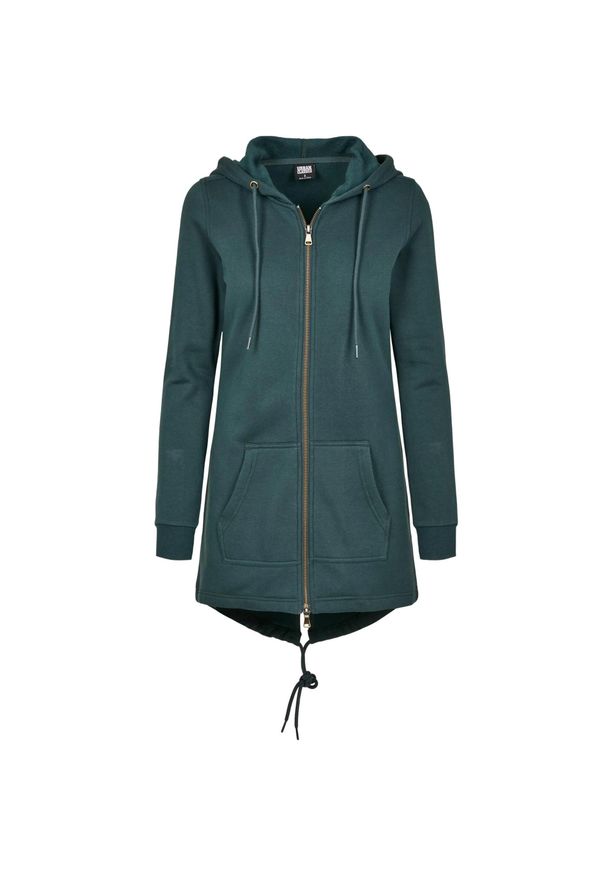 Urban Classics - Parka Dresowa Dla Kobiet. Kolor: zielony. Materiał: dresówka. Sport: turystyka piesza