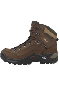 Buty trekkingowe męskie Lowa Renegade Gtx Mid. Zapięcie: sznurówki. Kolor: brązowy. Materiał: guma, materiał, skóra, tkanina. Szerokość cholewki: normalna