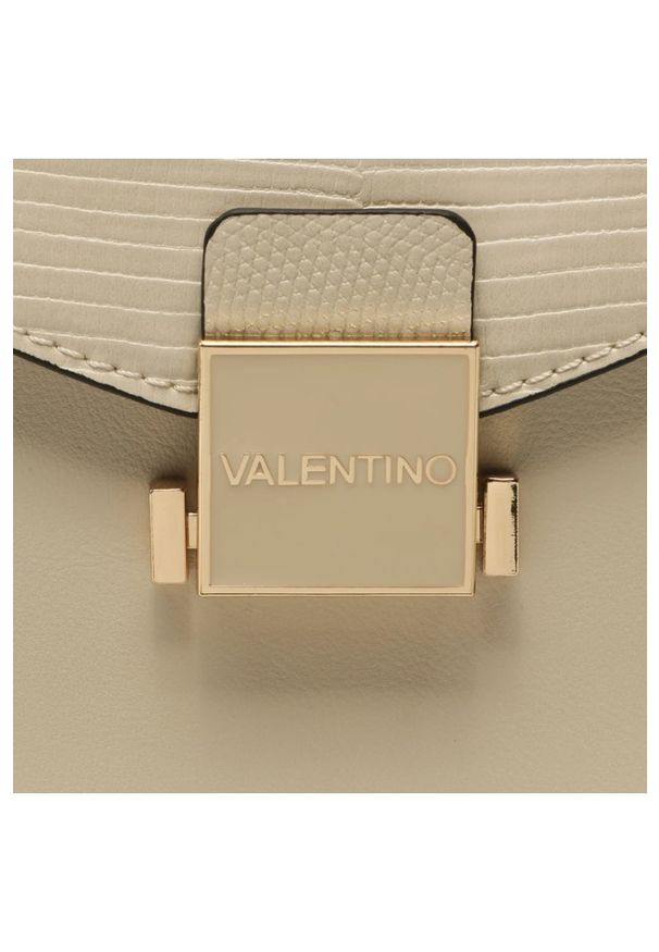 Valentino by Mario Valentino - VALENTINO Mały ecru kuferek z logo carrie satchel. Kolor: beżowy