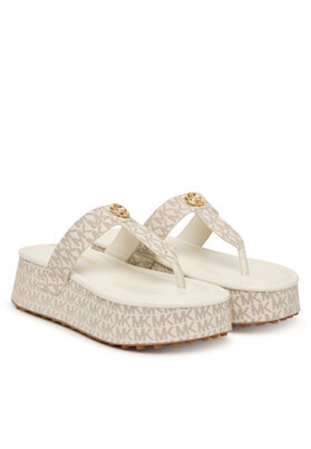 MICHAEL Michael Kors Japonki Koya Flip Flap 40R6KOFA2B Écru. Kolor: kremowy. Materiał: skóra