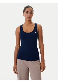 Guess Top V4YP06 K8RT2 Granatowy Regular Fit. Kolor: niebieski. Materiał: wiskoza #1