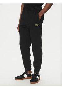 Lacoste Spodnie dresowe XH2750 Czarny Regular Fit. Kolor: czarny. Materiał: bawełna #7