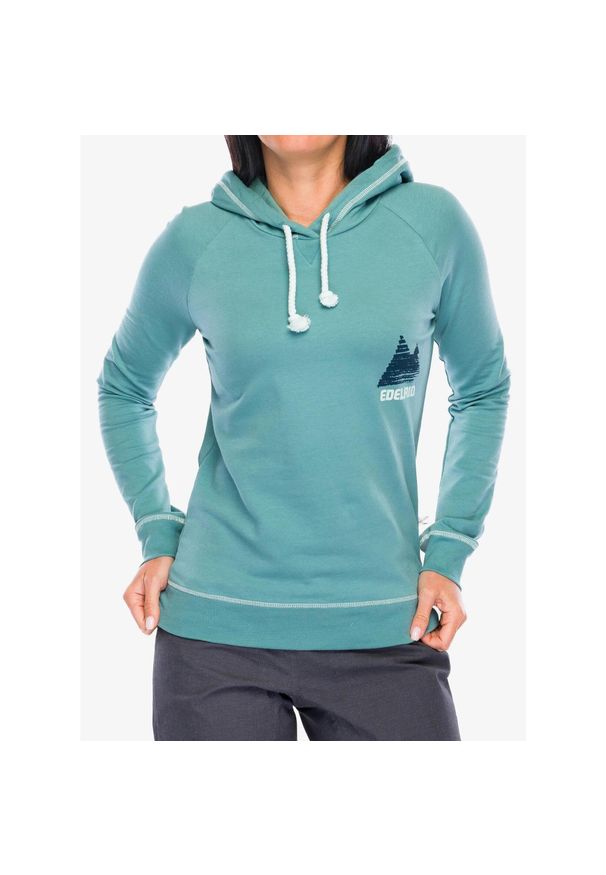 EDELRID - Bluza z kapturem damska Edelrid Tecu Hoody. Typ kołnierza: kaptur. Kolor: zielony