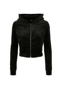 Bluzy damskie z kapturem duże rozmiary Urban Classics aksamitna zip. Typ kołnierza: kaptur. Kolor: czarny #1