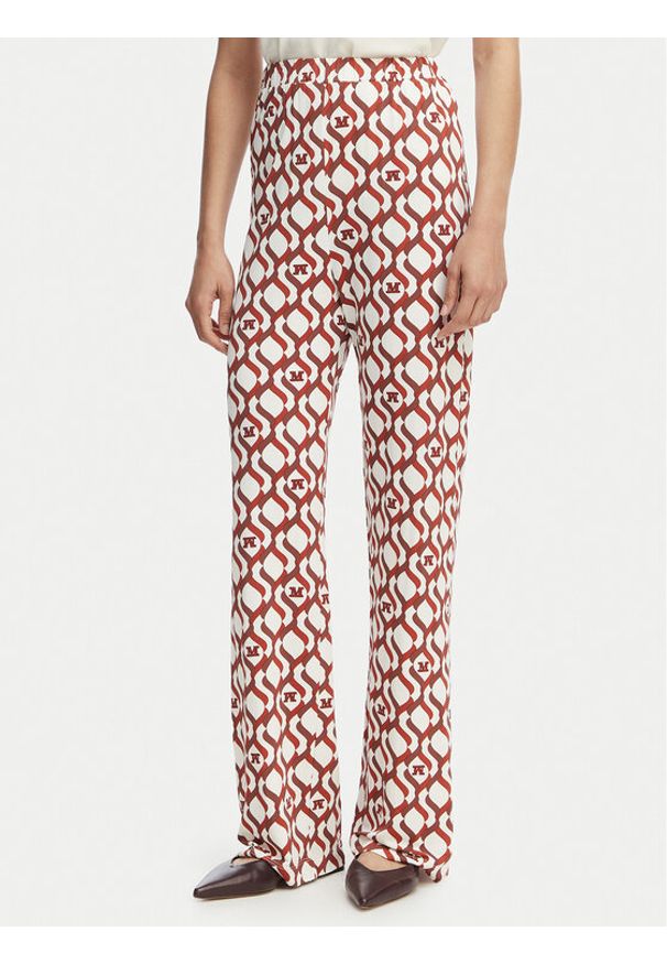 Max Mara Beachwear Spodnie materiałowe Bchabate 2616781029 Kolorowy Relaxed Fit. Materiał: wiskoza. Wzór: kolorowy