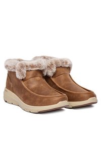 skechers - Skechers Botki Glacial Ultra 144221/CSNT Brązowy. Kolor: brązowy. Materiał: materiał #3