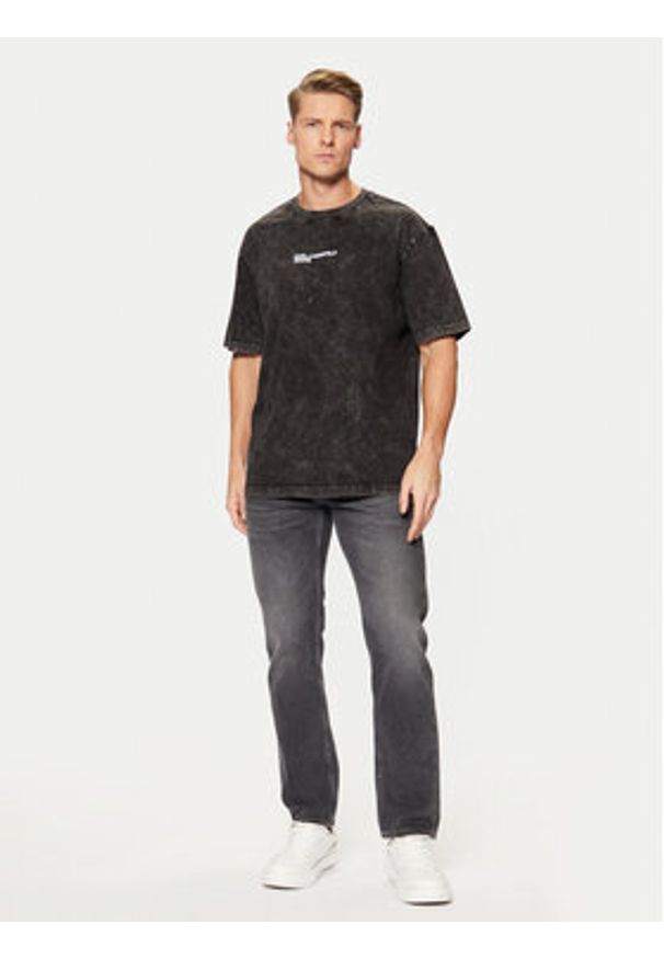 Karl Lagerfeld Jeans T-Shirt A1M17047 Czarny Regular Fit. Kolor: czarny. Materiał: bawełna