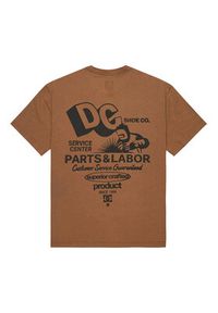 DC Shoes T-Shirt Parts Dep EDYZT04366 Brązowy Regular Fit. Kolor: brązowy. Materiał: bawełna #5