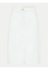 Olsen Spódnica jeansowa 16001361 Biały Regular Fit. Kolor: biały. Materiał: bawełna #4