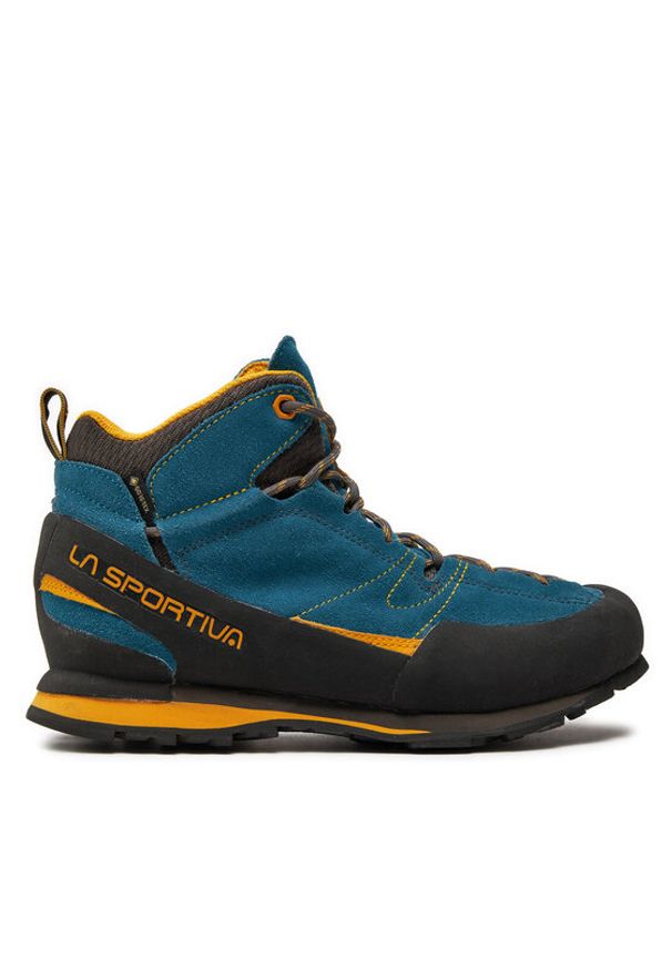 LA SPORTIVA - La Sportiva Trekkingi Boulder X Mid Gtx GORE-TEX 17EBY. Kolor: niebieski. Materiał: materiał. Technologia: Gore-Tex. Sport: turystyka piesza