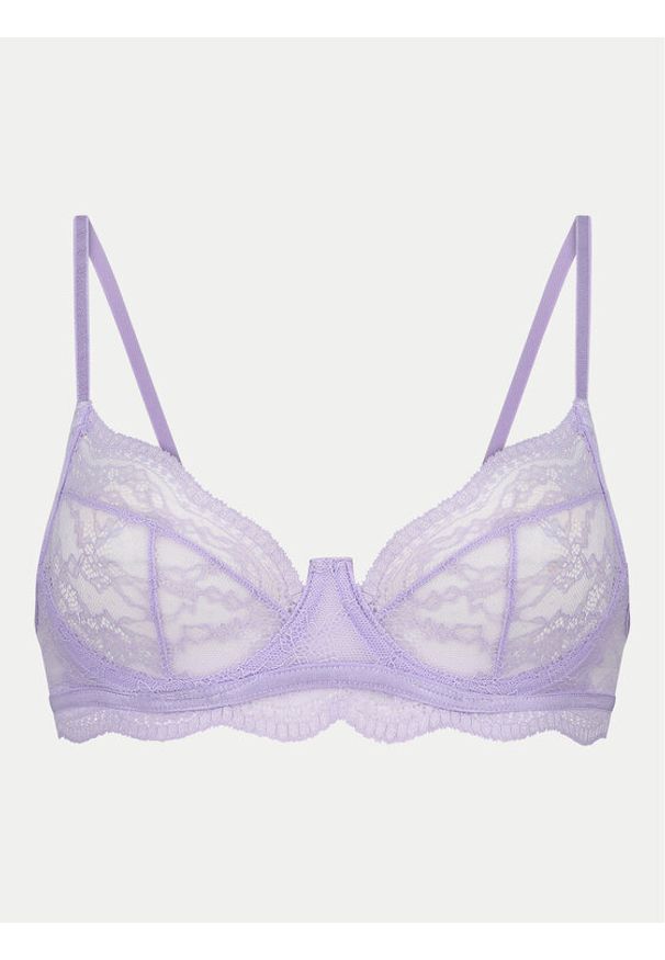 Hunkemöller Biustonosz z fiszbiną Isabelle 204678 Fioletowy. Kolor: fioletowy. Materiał: syntetyk