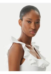 MICHAEL Michael Kors Bluzka MS661G033D Biały Slim Fit. Kolor: biały. Materiał: wiskoza #4