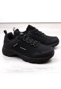 Buty sportowe trekkingowe młodzieżowe softshell czarne American Club. Kolor: czarny. Materiał: softshell #3