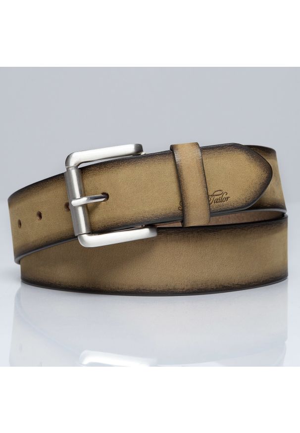 Tom Tailor - TOM TAILOR PASEK SKÓRZANY SOPO-TT376 561 40mm Ledergürtel RO2689. Materiał: skóra. Wzór: paski. Styl: klasyczny