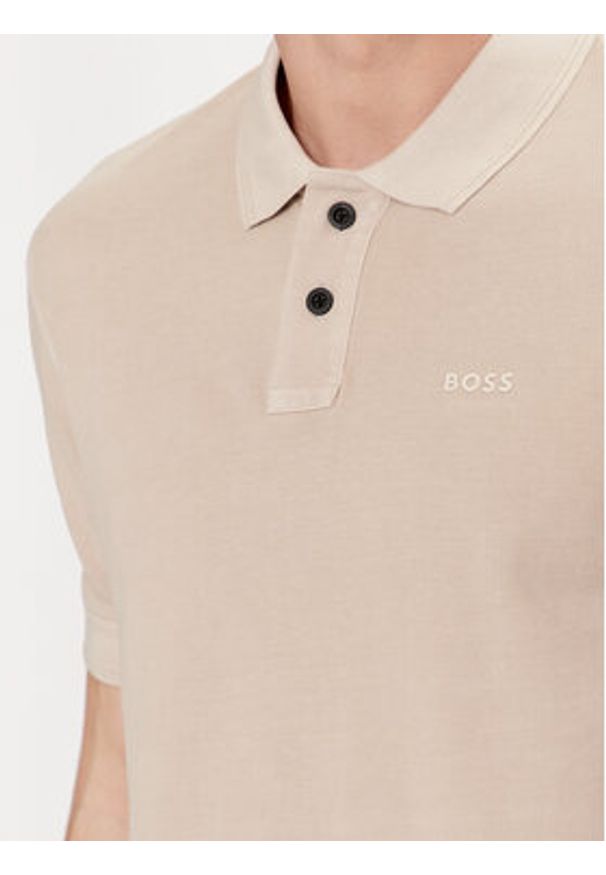 BOSS - Boss Polo Prime 50507813 Beżowy Regular Fit. Typ kołnierza: polo. Kolor: beżowy. Materiał: bawełna