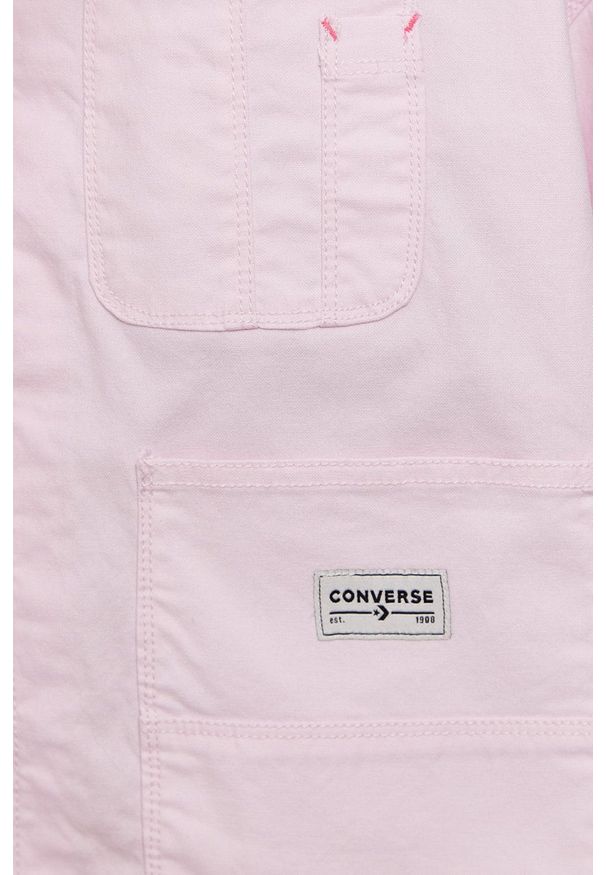 Converse Kurtka damska kolor różowy przejściowa oversize. Kolor: różowy