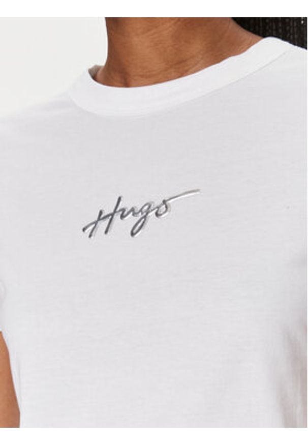 Hugo T-Shirt Classic 50508289 Biały Regular Fit. Kolor: biały. Materiał: bawełna