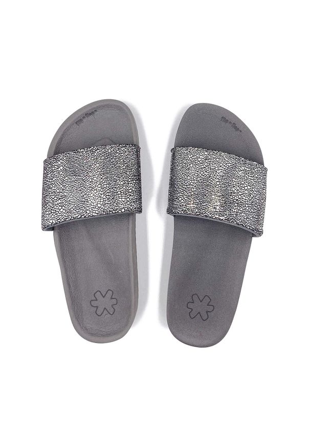 Flip*Flop - Klapki basenowe damskie Flip Flop Pool Metallic. Okazja: na co dzień. Kolor: szary. Sezon: lato. Styl: casual