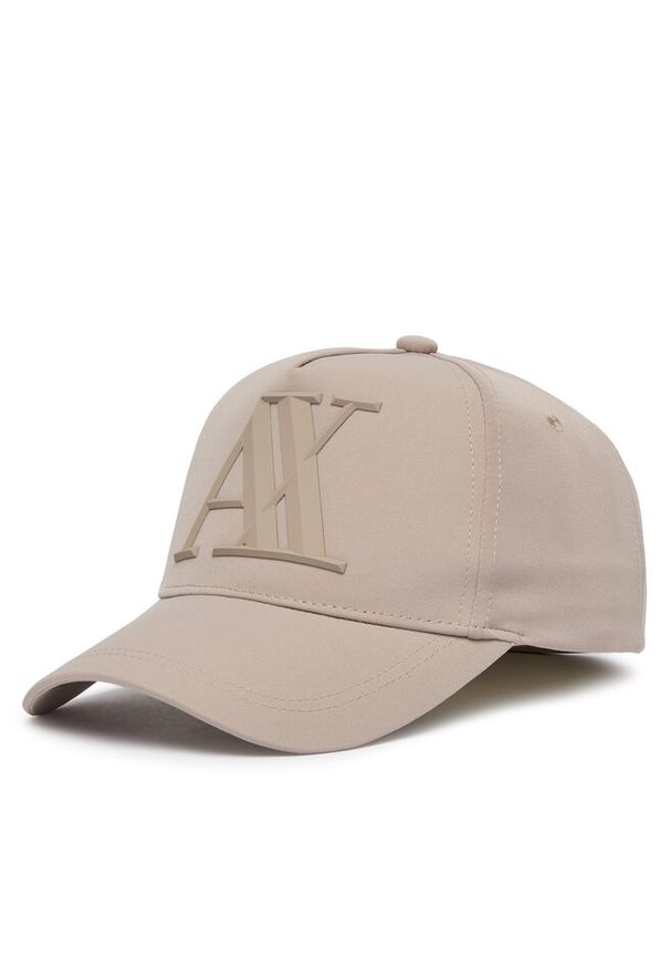 Czapka z daszkiem Armani Exchange. Kolor: brązowy