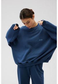 Marsala - Bluza damska o kroju regular fit w kolorze NAVY BLUE- PHENIX. Materiał: dzianina, bawełna, dresówka, poliester. Wzór: haft #1