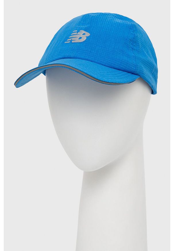 New Balance czapka LAH13002SBU z nadrukiem. Kolor: niebieski. Wzór: nadruk