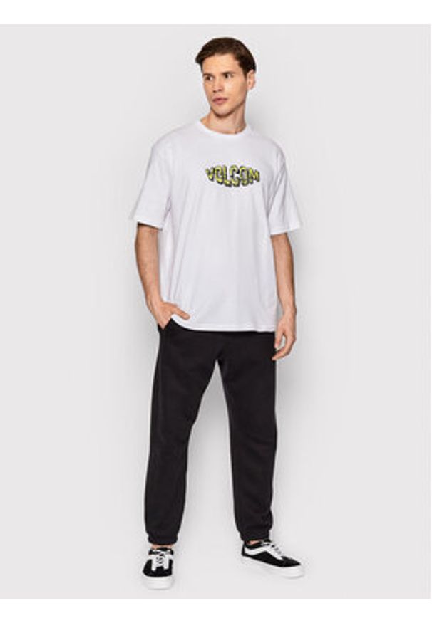 Volcom T-Shirt Crusher A4312205 Biały Loose Fit. Kolor: biały. Materiał: bawełna